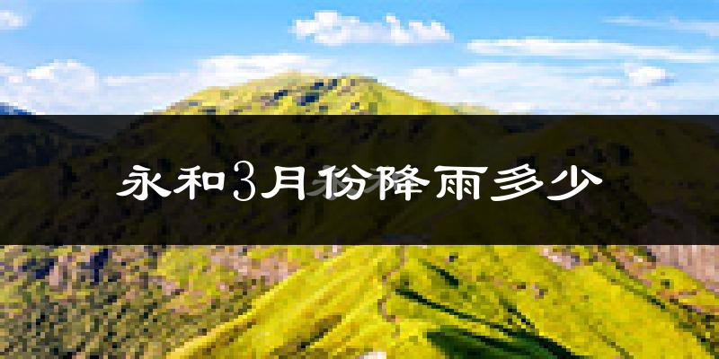 永和3月份降雨多少?