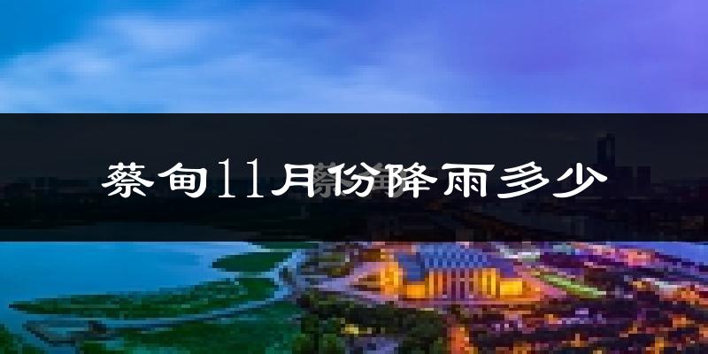 蔡甸11月份降雨多少?