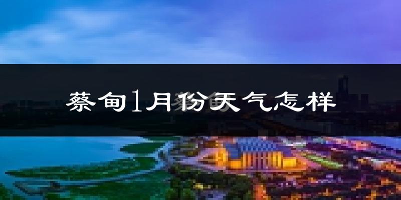 蔡甸1月份天气怎样?蔡甸一月冷吗?