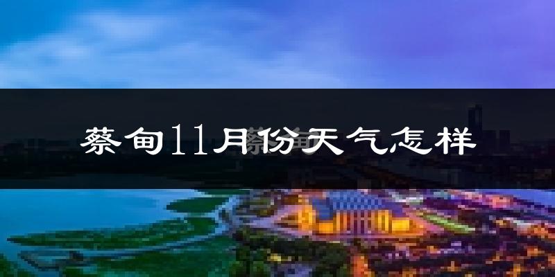 蔡甸11月份天气怎样?蔡甸十一月冷不冷?