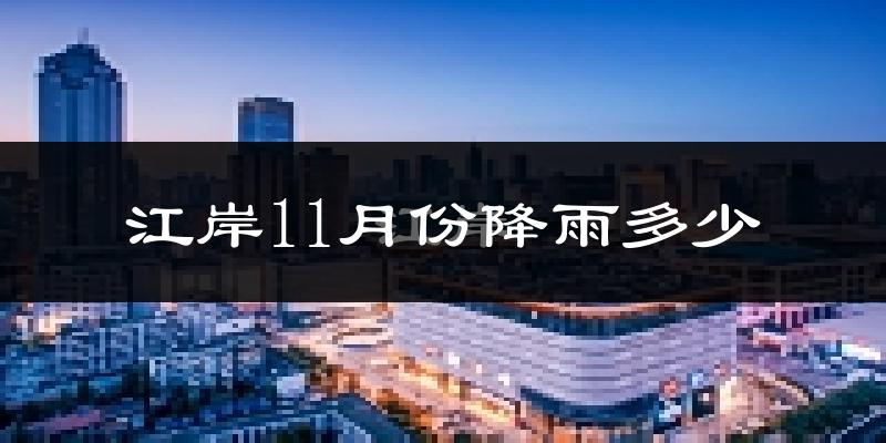 江岸11月份降雨多少?