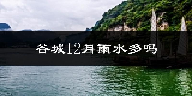 谷城12月雨水多吗?