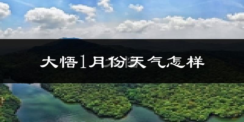 大悟县1月份天气如何?很冷吗?