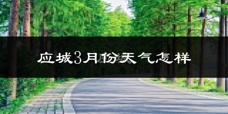 应城市3月份天气如何?冷吗?