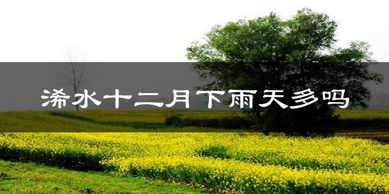 浠水十二月下雨天多吗?浠水12月份降雨量多少?