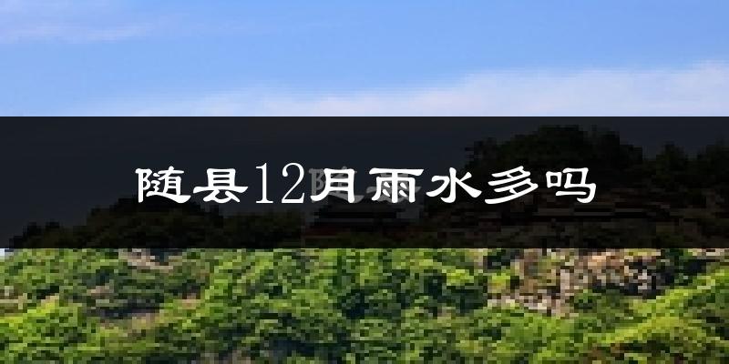 随县12月雨水多吗?