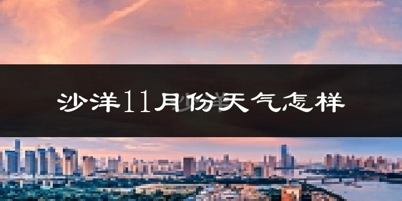沙洋11月份天气怎样?沙洋十一月冷不冷?