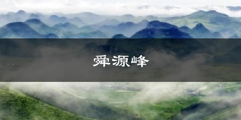 舜源峰天气预报十五天