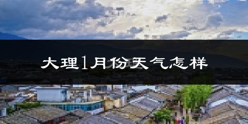 大理市1月份天气如何?很冷吗?